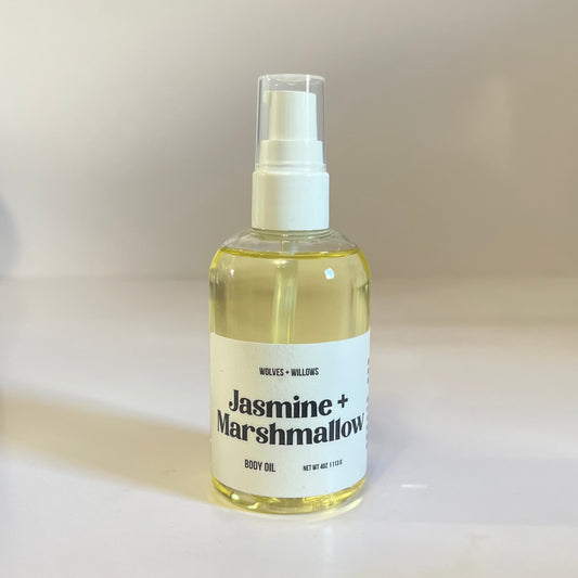 Jasmine + Marshmallow Scented Dry Body Oil