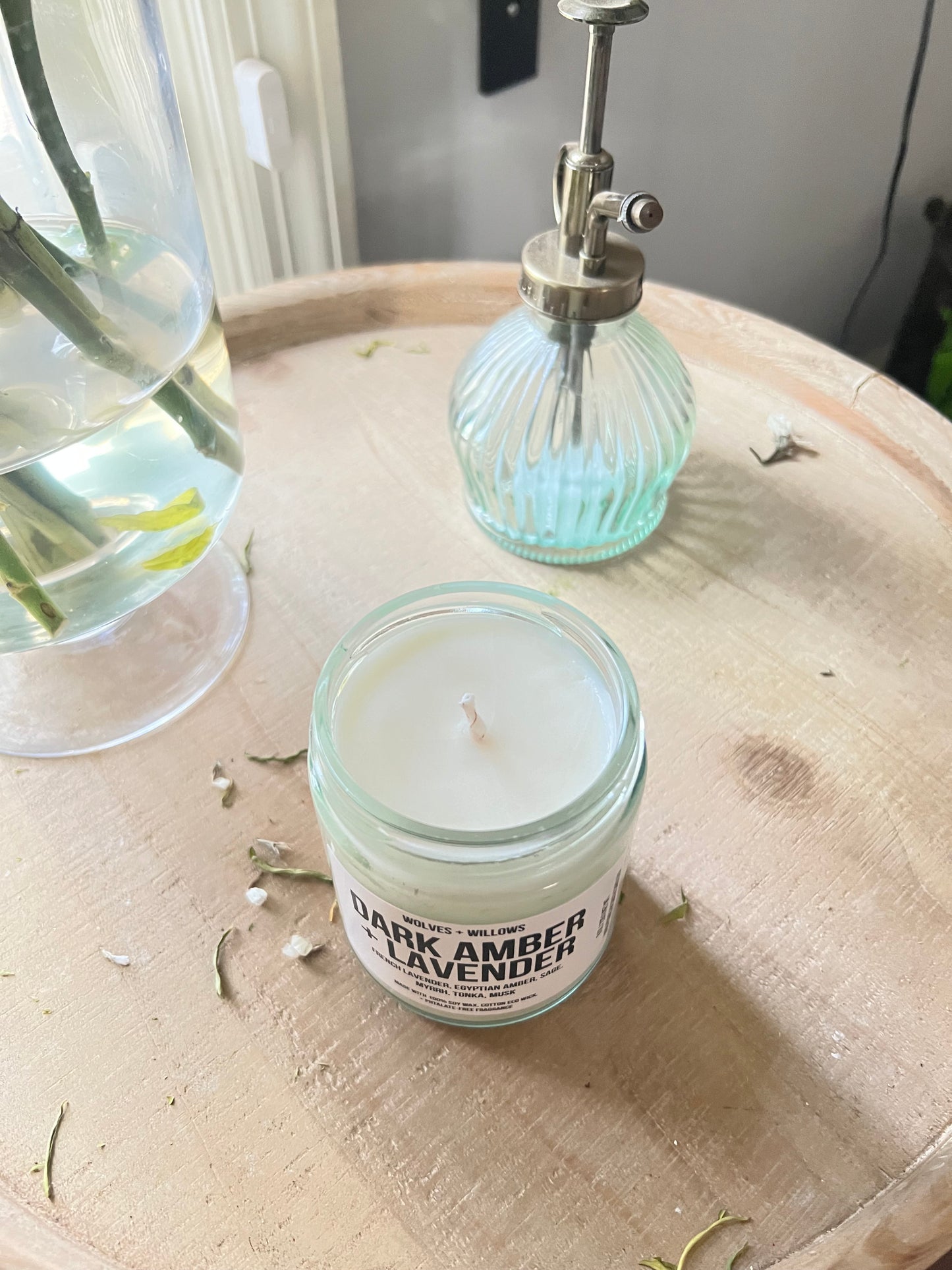 Dark Amber Lavender Soy Candle - 8 oz