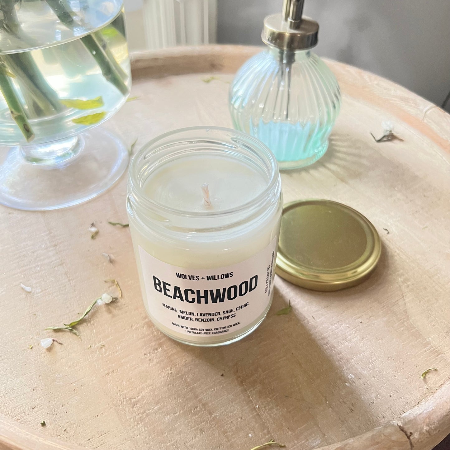 Beachwood Scented 100% Soy Candle