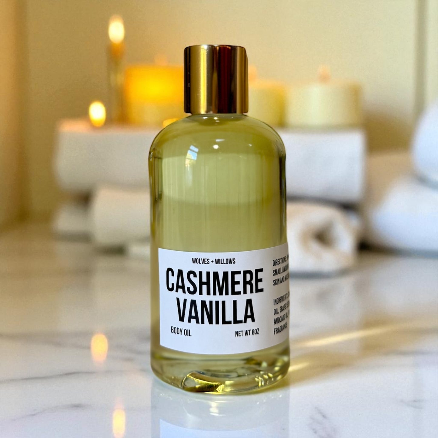 Large 8 Ounce Scented Dry Body Oil