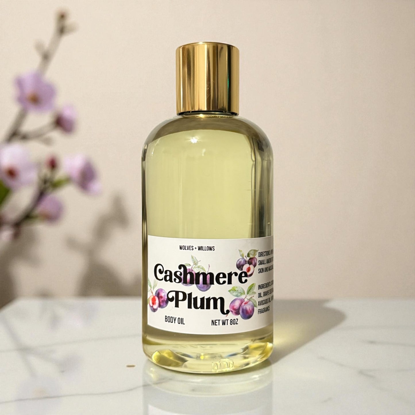 Large 8 Ounce Scented Dry Body Oil