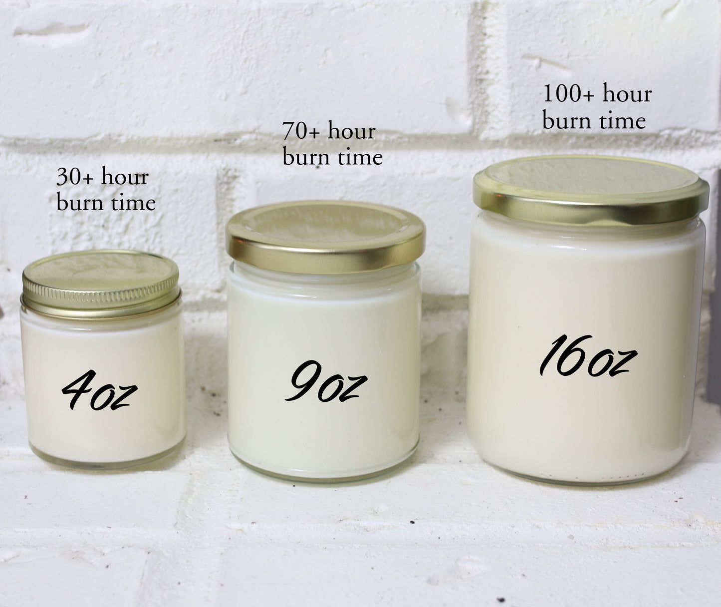 4oz, 9oz, and 16oz candle jar size options.