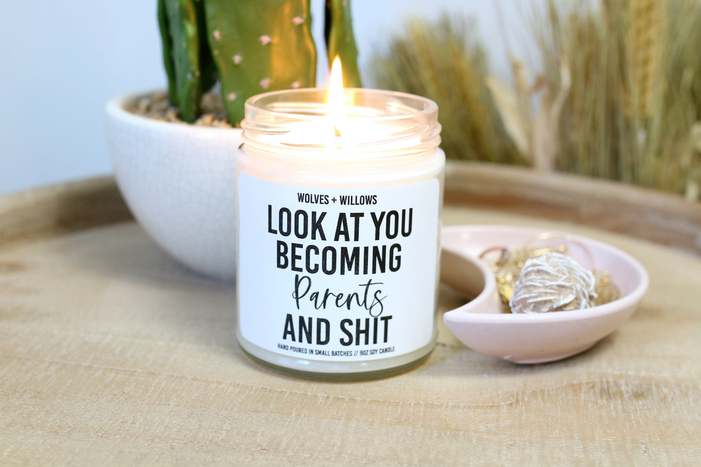 Look At You Becoming Parents And Shit Soy Candle - Choose Your Scent - Pregnancy Announcement