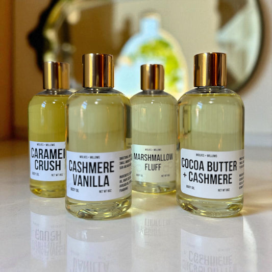 Large 8 Ounce Scented Dry Body Oil