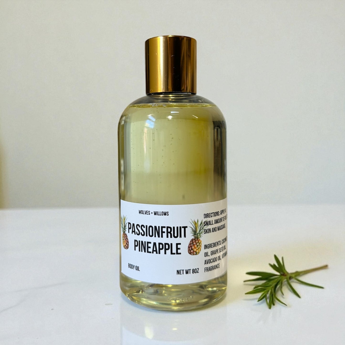 Large 8 Ounce Scented Dry Body Oil