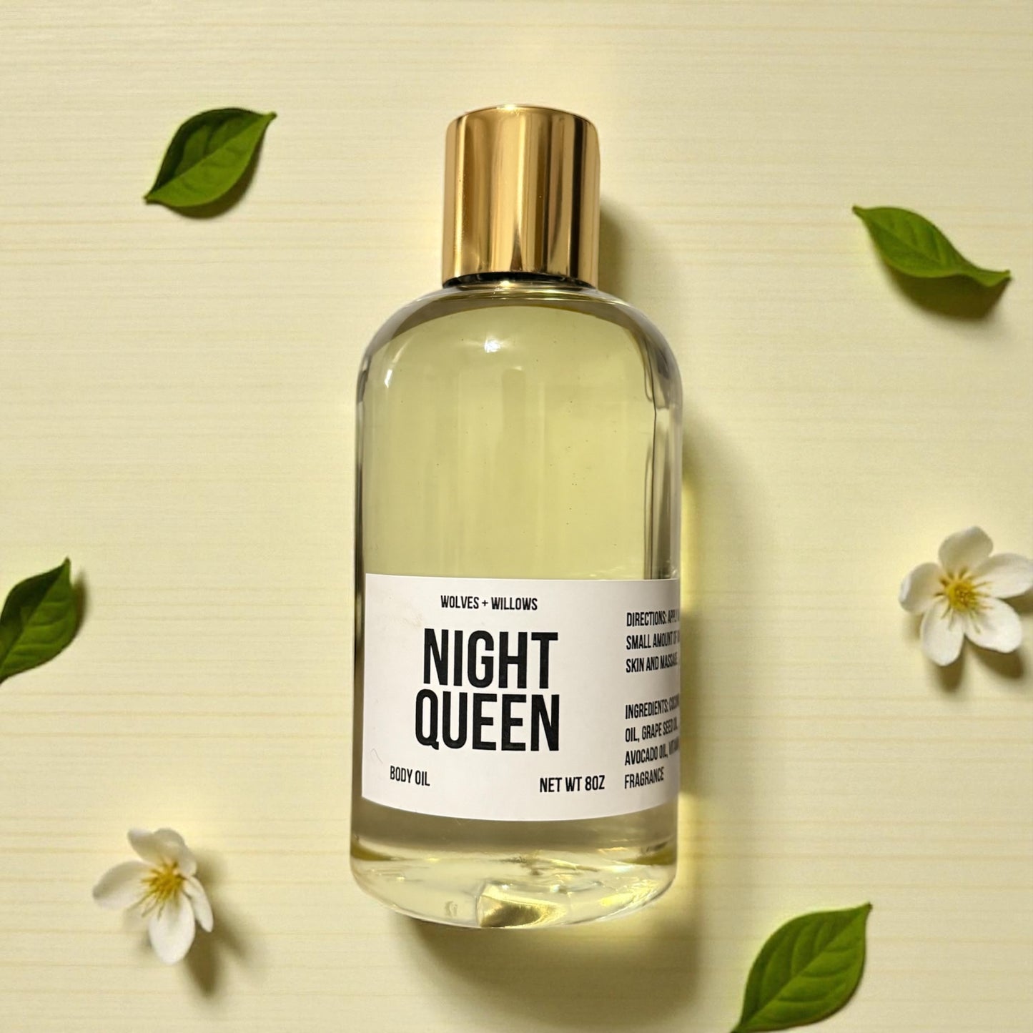 Large 8 Ounce Scented Dry Body Oil