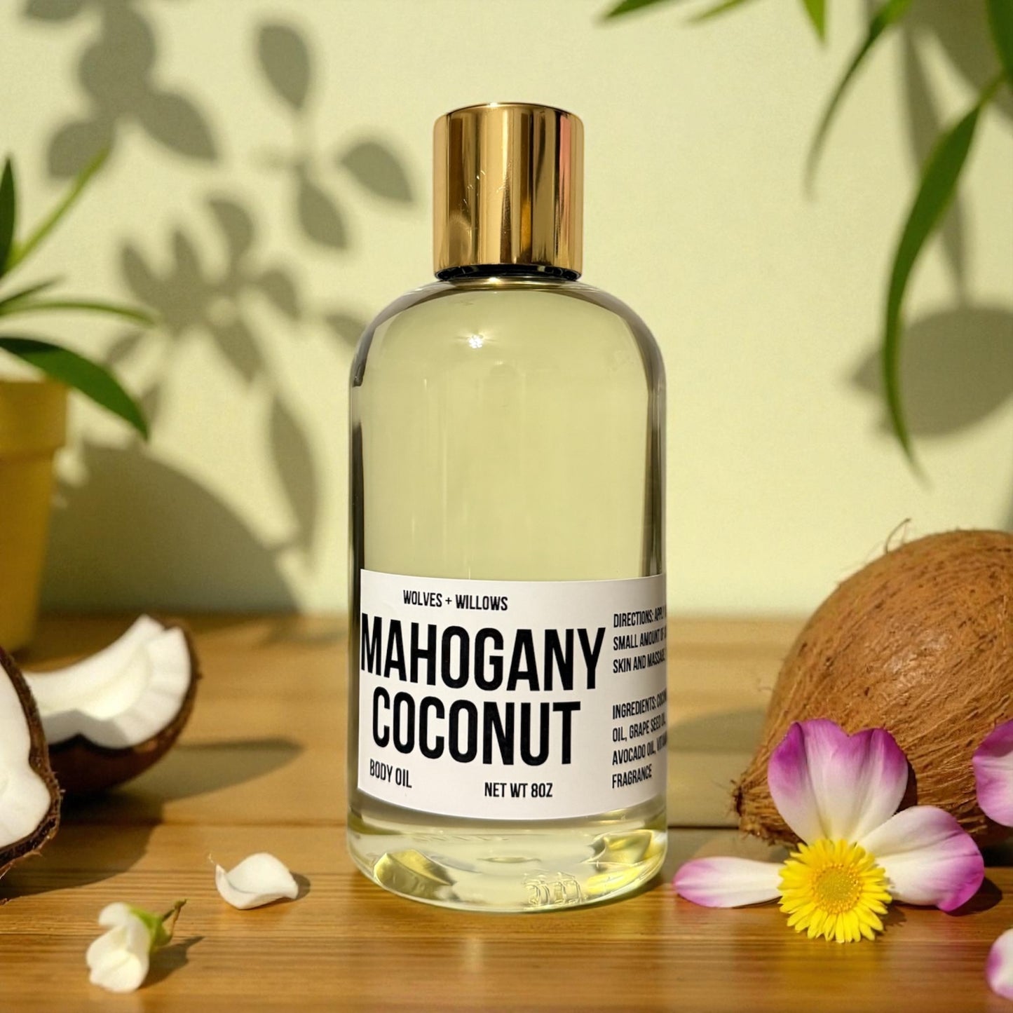 Large 8 Ounce Scented Dry Body Oil