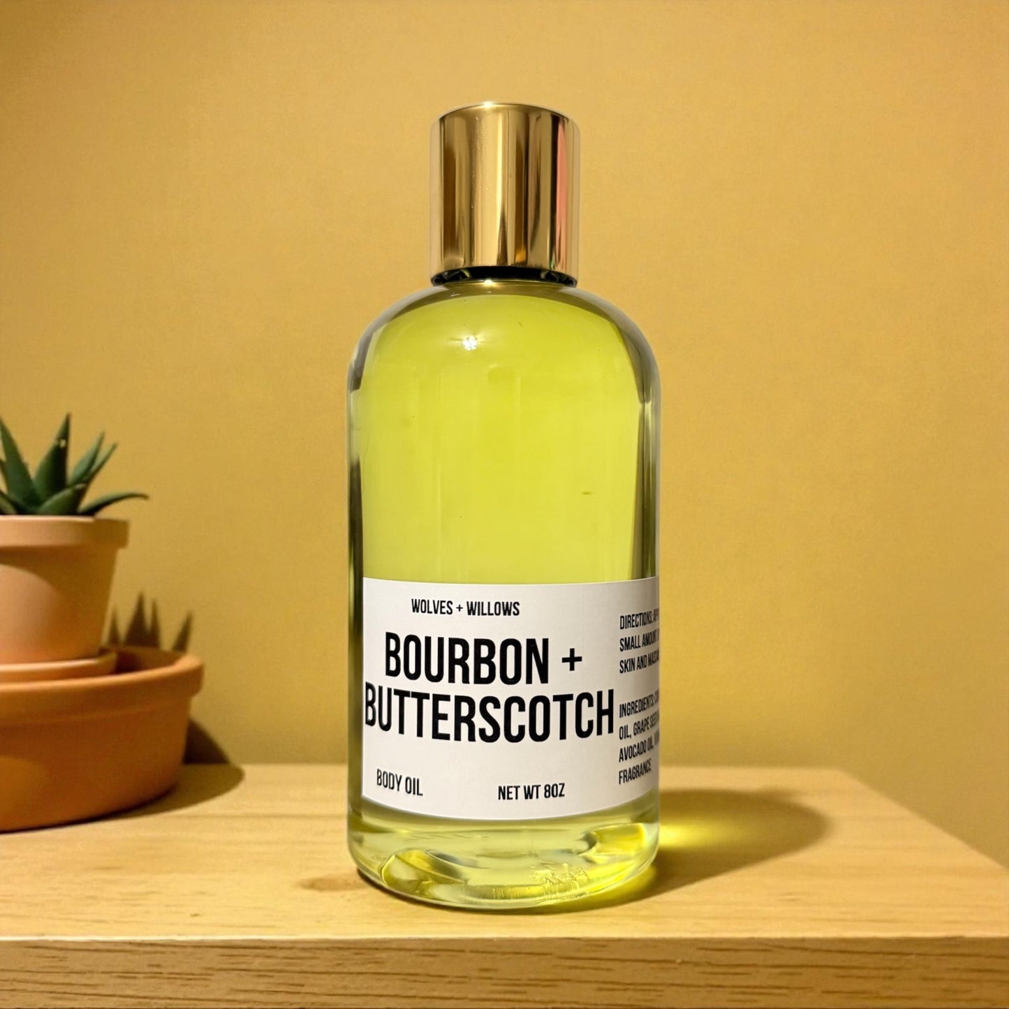 Large 8 Ounce Scented Dry Body Oil