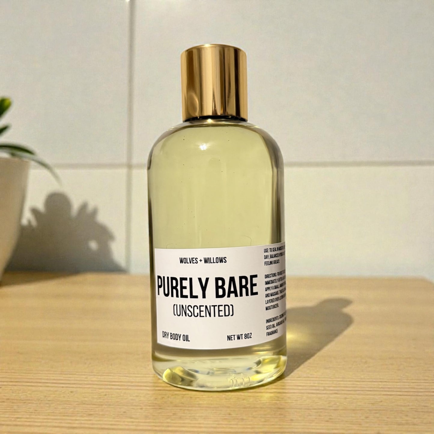 Large 8 Ounce Scented Dry Body Oil