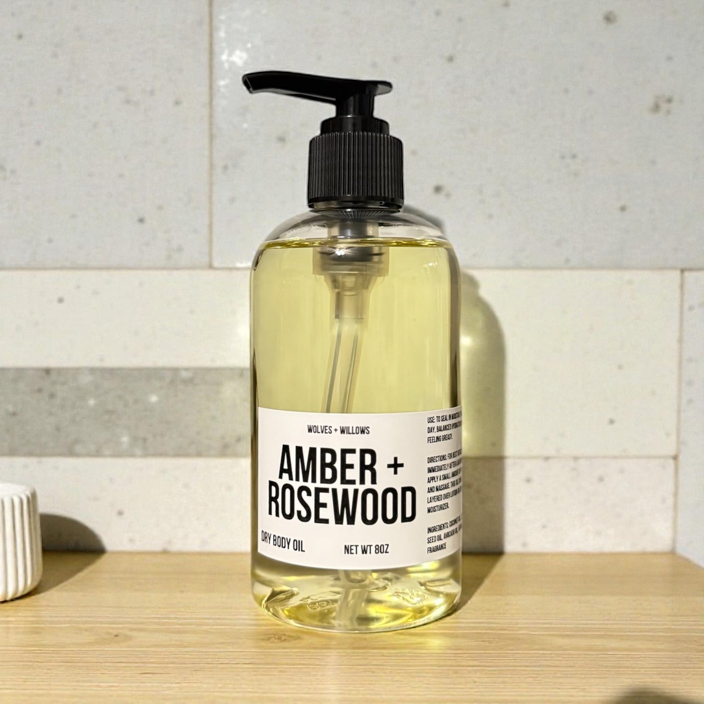 Large 8 Ounce Scented Dry Body Oil