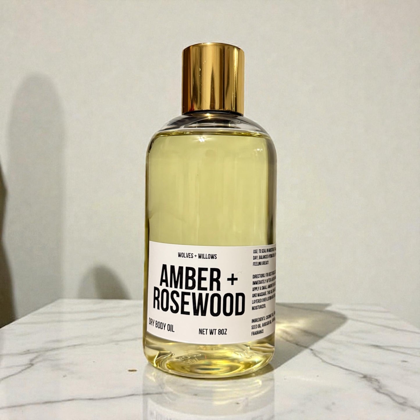 Large 8 Ounce Scented Dry Body Oil