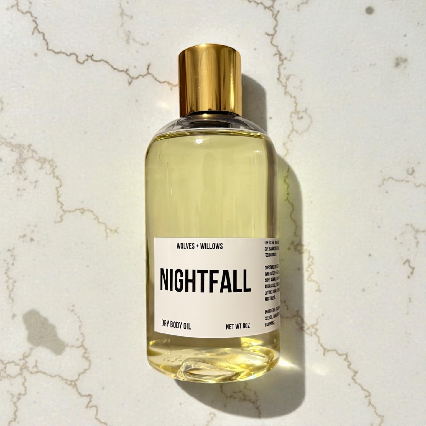 Large 8 Ounce Scented Dry Body Oil