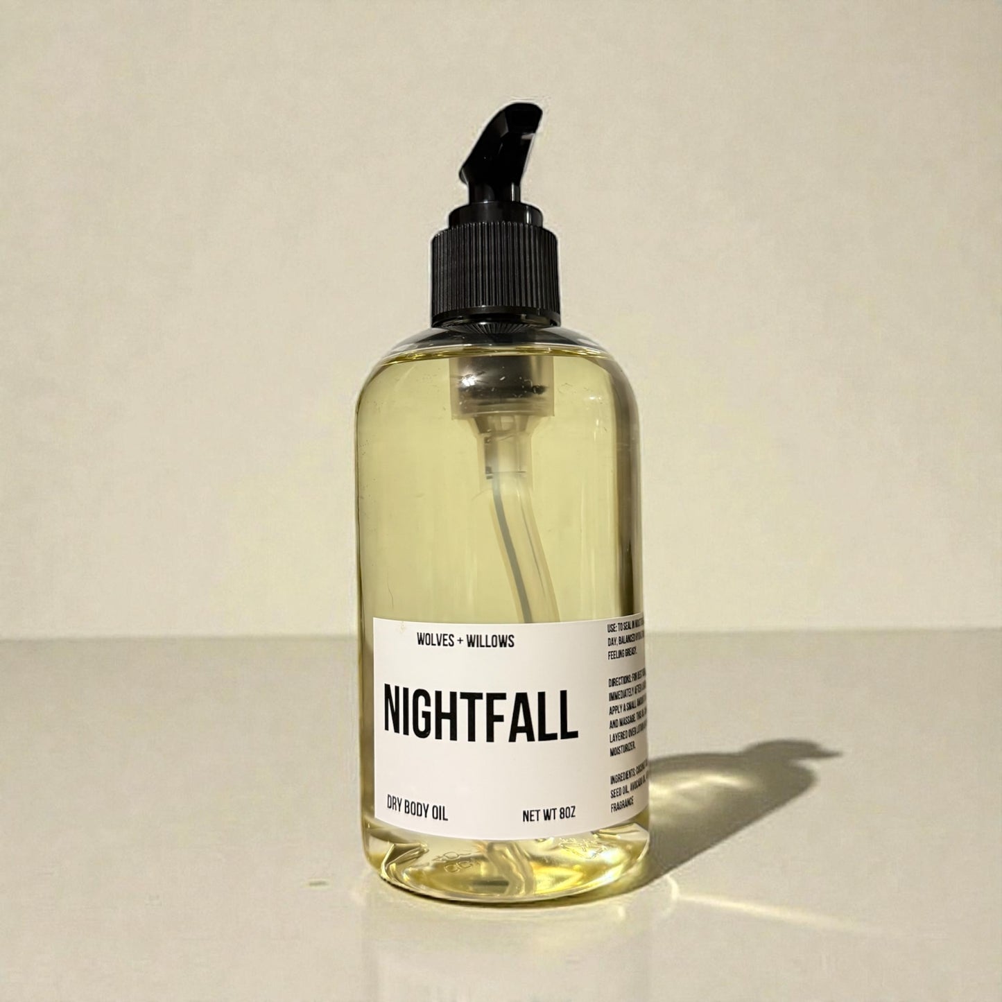 Large 8 Ounce Scented Dry Body Oil