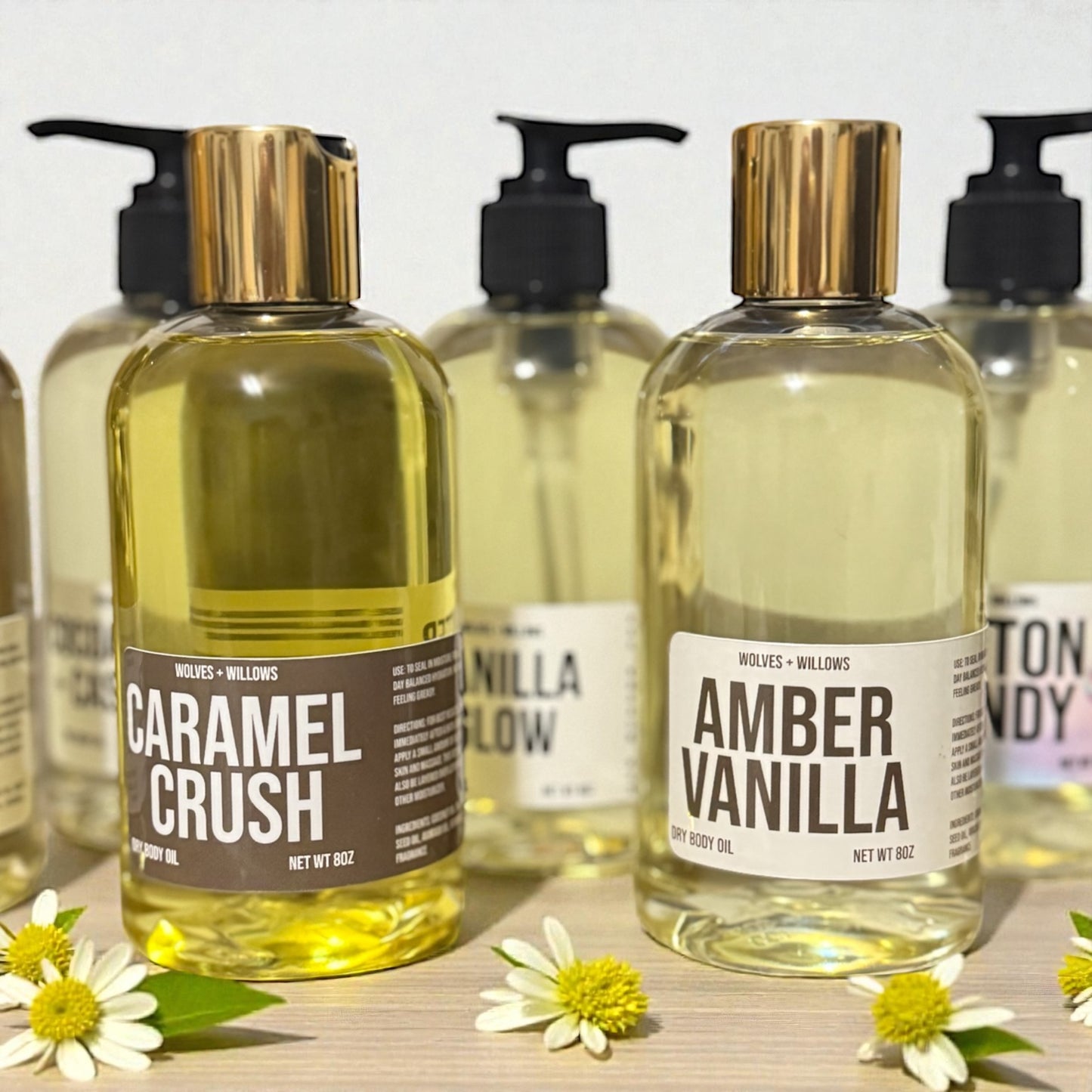 Large 8 Ounce Scented Dry Body Oil