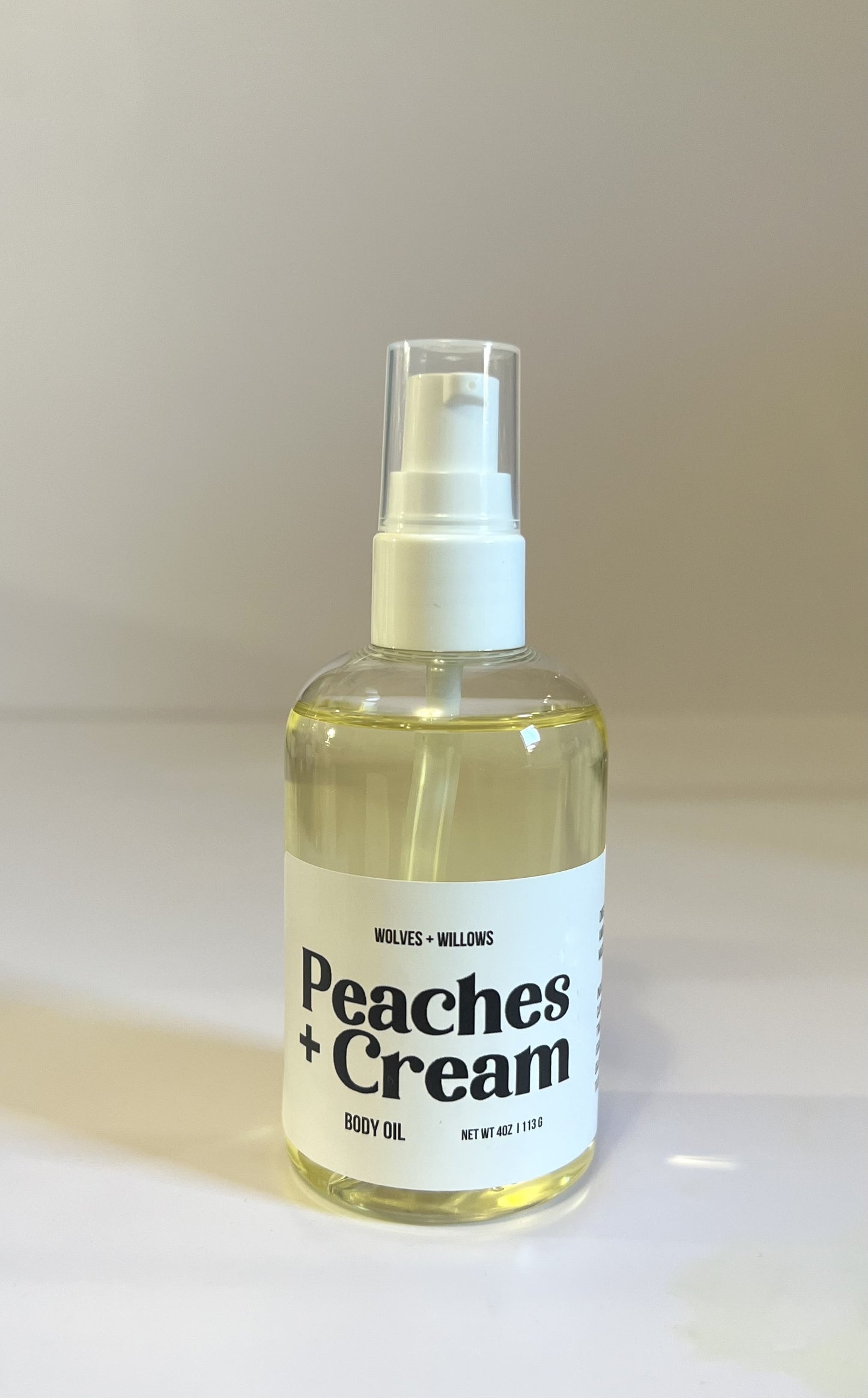 Peaches and Cream Scented Dry Body Oil