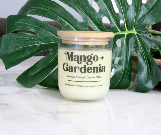 Mango + Gardenia Scented Soy Candle