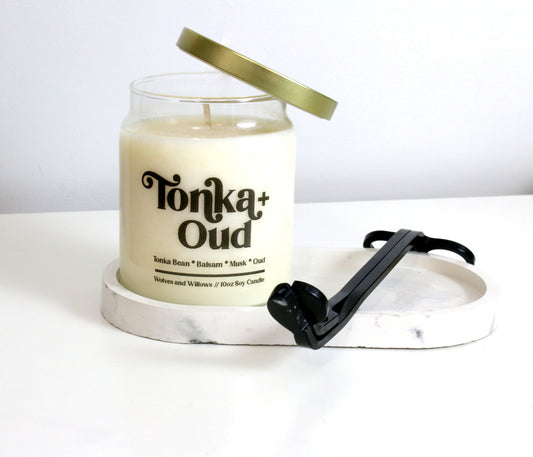 Tonka + Oud Scented Soy Candle